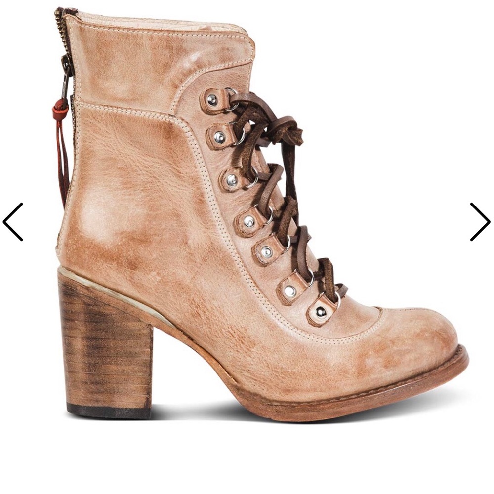 FreeBird Borow Taupe leather boots with laces